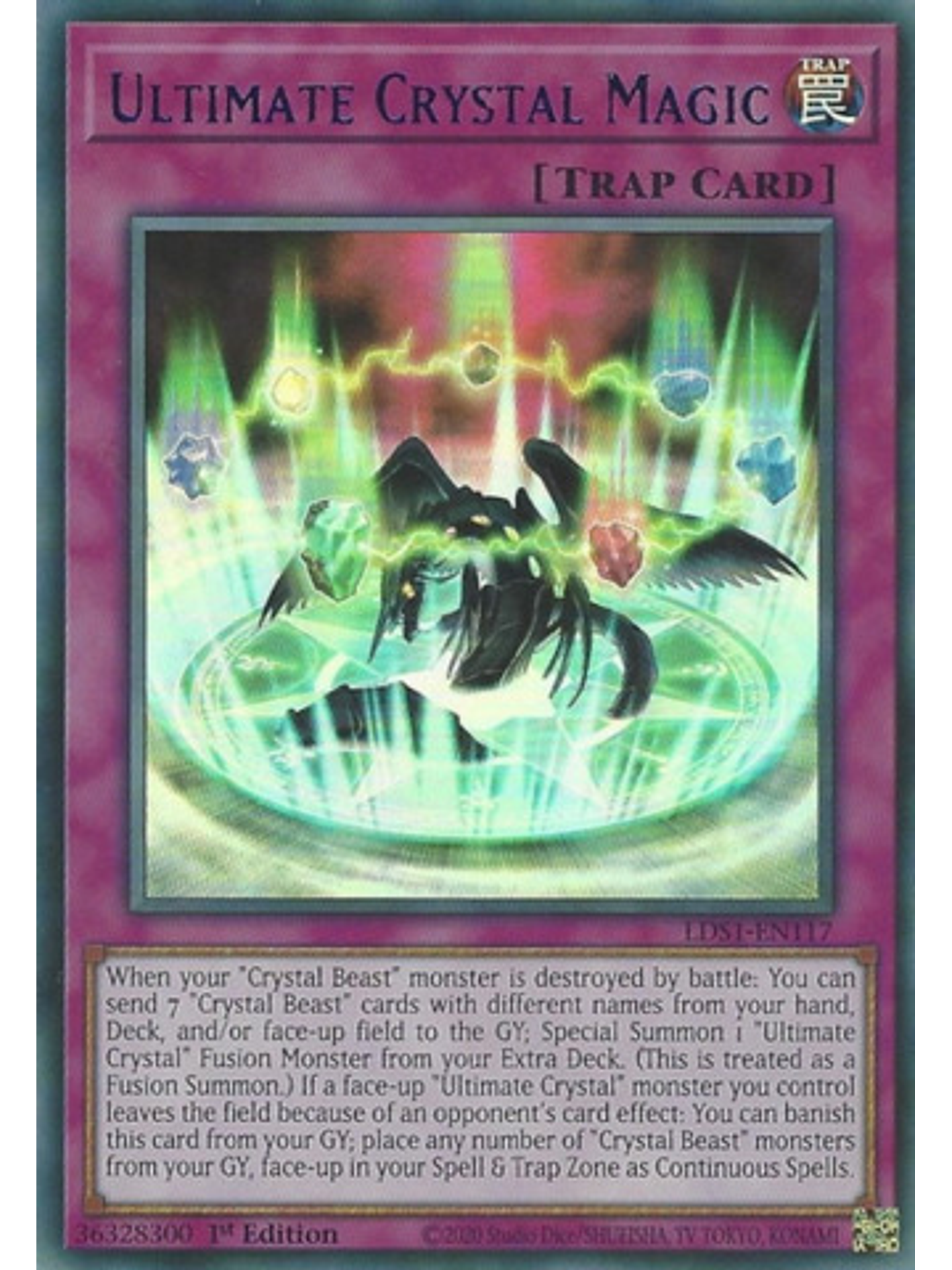 Ultimate Crystal Magic (Purple) - LDS1-EN117 - Ultra Rare 1st Edition 1