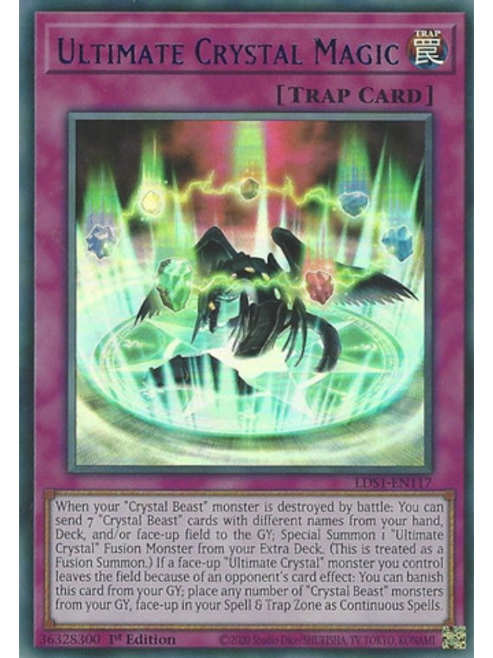 Ultimate Crystal Magic (Purple) - LDS1-EN117 - Ultra Rare 1st Edition 1