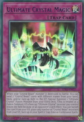 Ultimate Crystal Magic (Green) - LDS1-EN117 - Ultra Rare 1st Edition