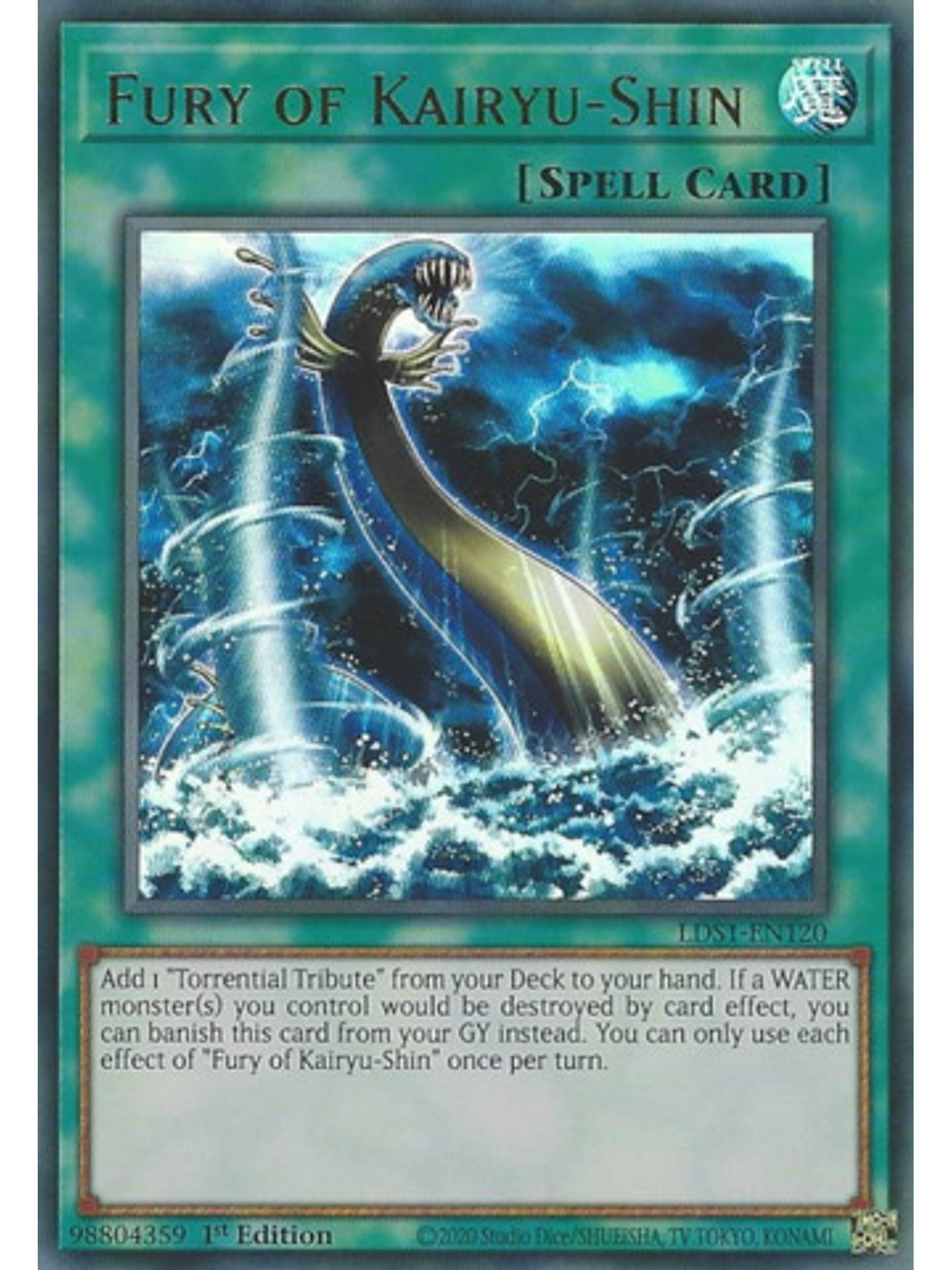 Fury of Kairyu-Shin - LDS1-EN120 - Ultra Rare 1st Edition 1