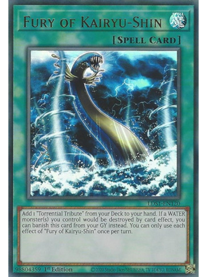 Fury of Kairyu-Shin - LDS1-EN120 - Ultra Rare 1st Edition 1