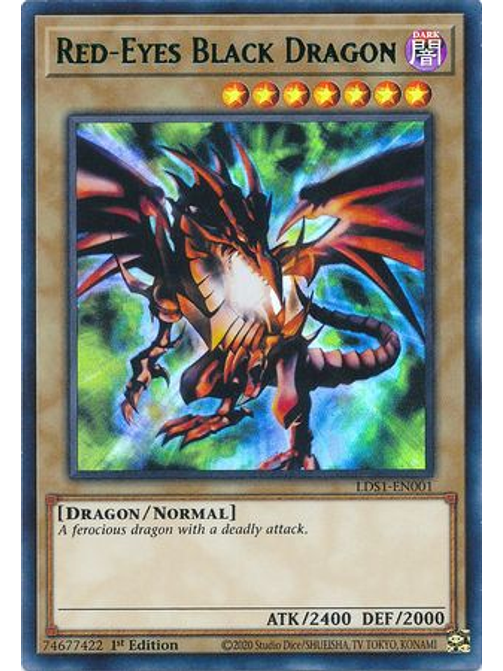 Red-Eyes B. Dragon (Green) - LDS1-EN001 - Ultra Rare 1st Edition 1