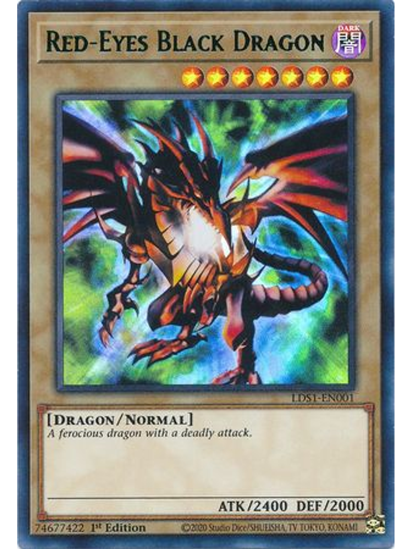 Red-Eyes B. Dragon (Purple) - LDS1-EN001 - Ultra Rare 1st Edition 1
