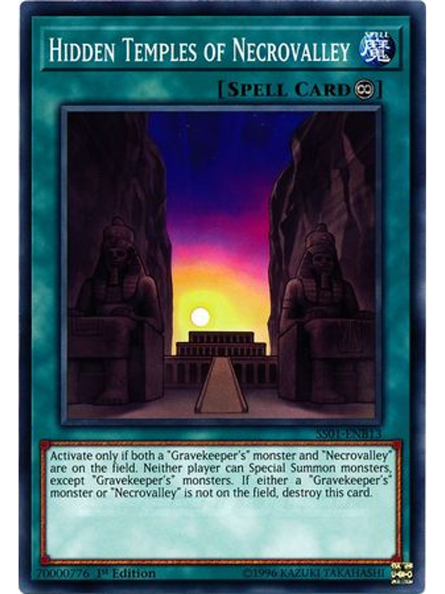 Hidden Temples of Necrovalley - SS01-ENB13 - Common 1st Edition 1