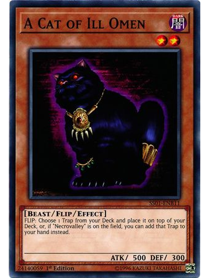 A Cat of Ill Omen - SS01-ENB11 - Common 1st Edition 1
