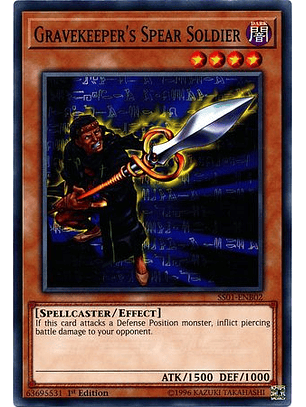 Gravekeeper's Spear Soldier - SS01-ENB02 - Common 1st Edition