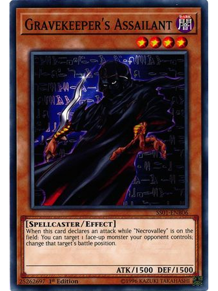 Gravekeeper's Assailant - SS01-ENB06 - Common 1st Edition 1