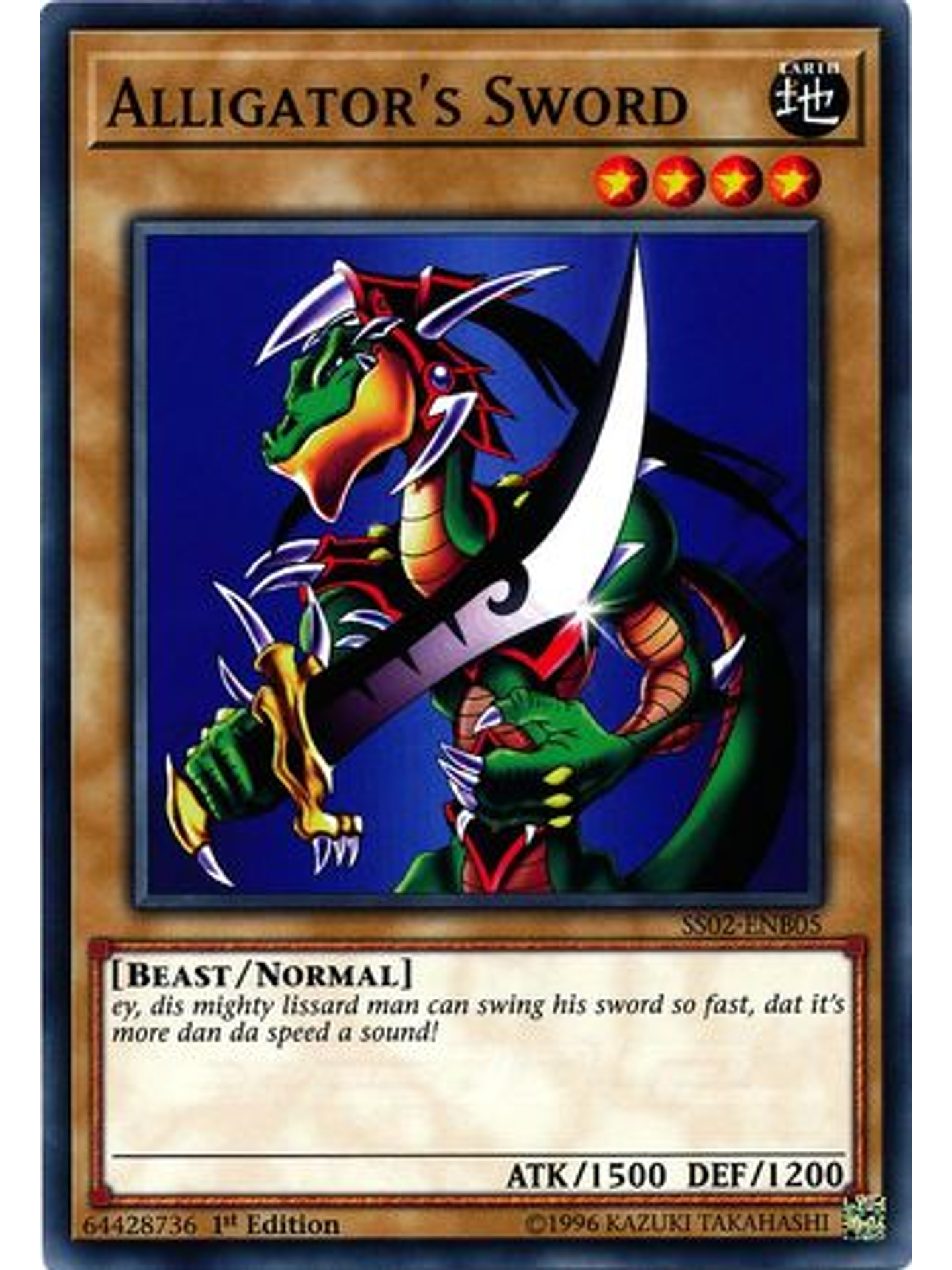 Alligator's Sword - SS02-ENB05 - Common 1st Edition 1