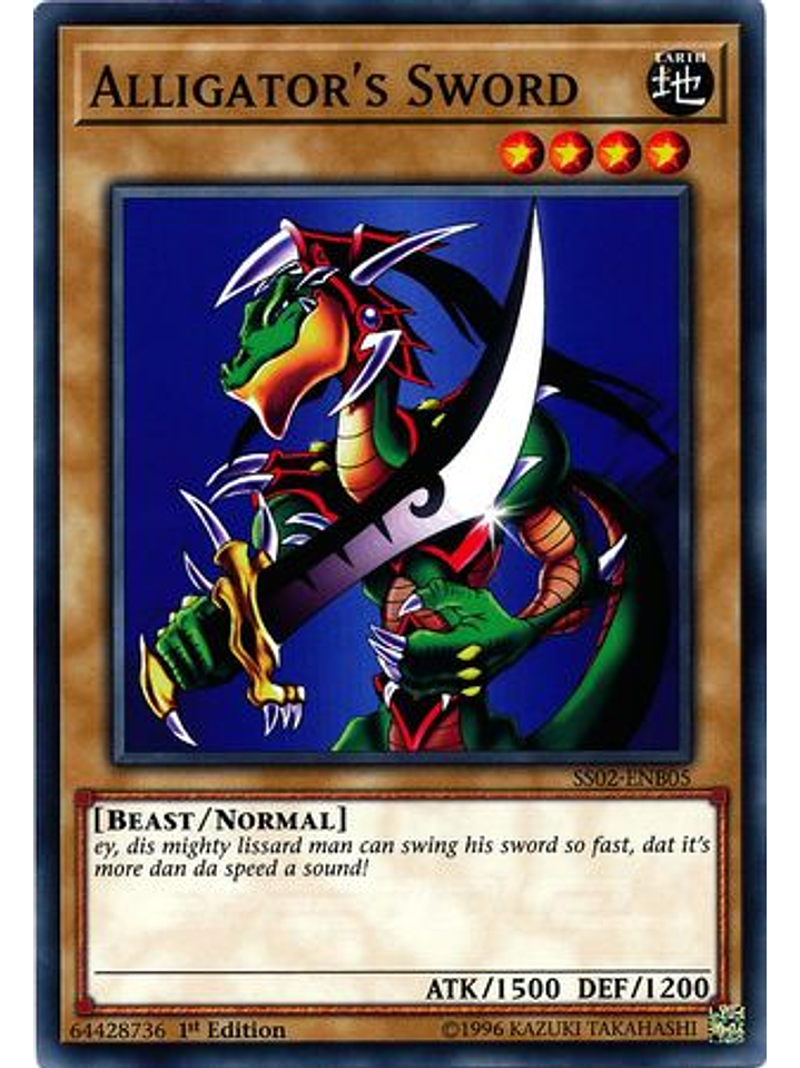 Alligator's Sword - SS02-ENB05 - Common 1st Edition 1