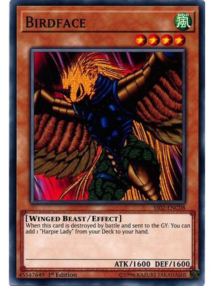 Birdface - SS02-ENC08 - Common 1st Edition 1