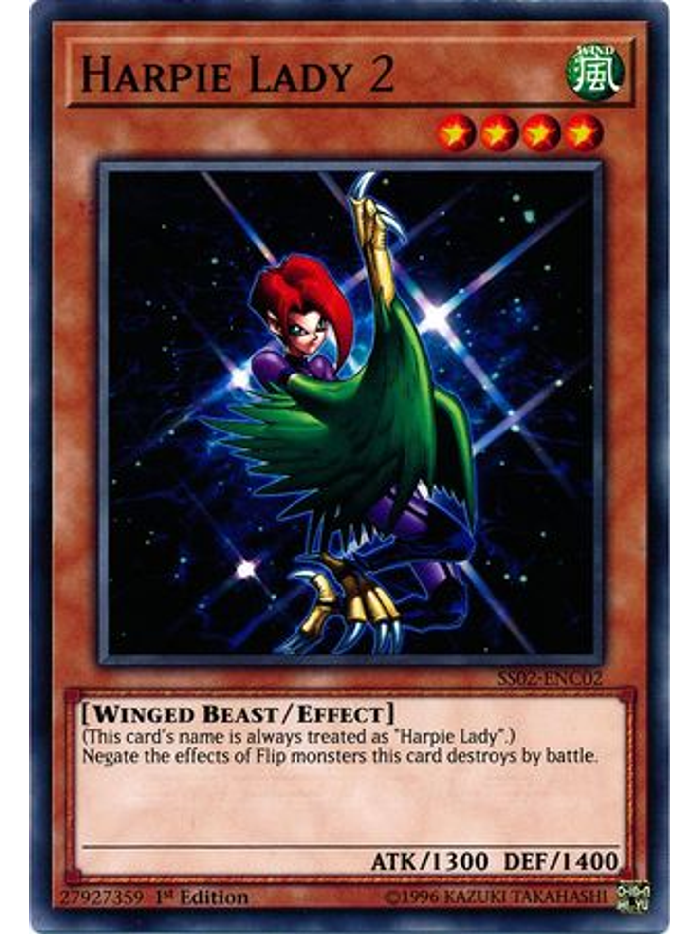 Harpie Lady 2 - SS02-ENC02 - Common 1st Edition 1