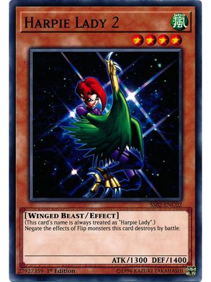 Harpie Lady 2 - SS02-ENC02 - Common 1st Edition 1