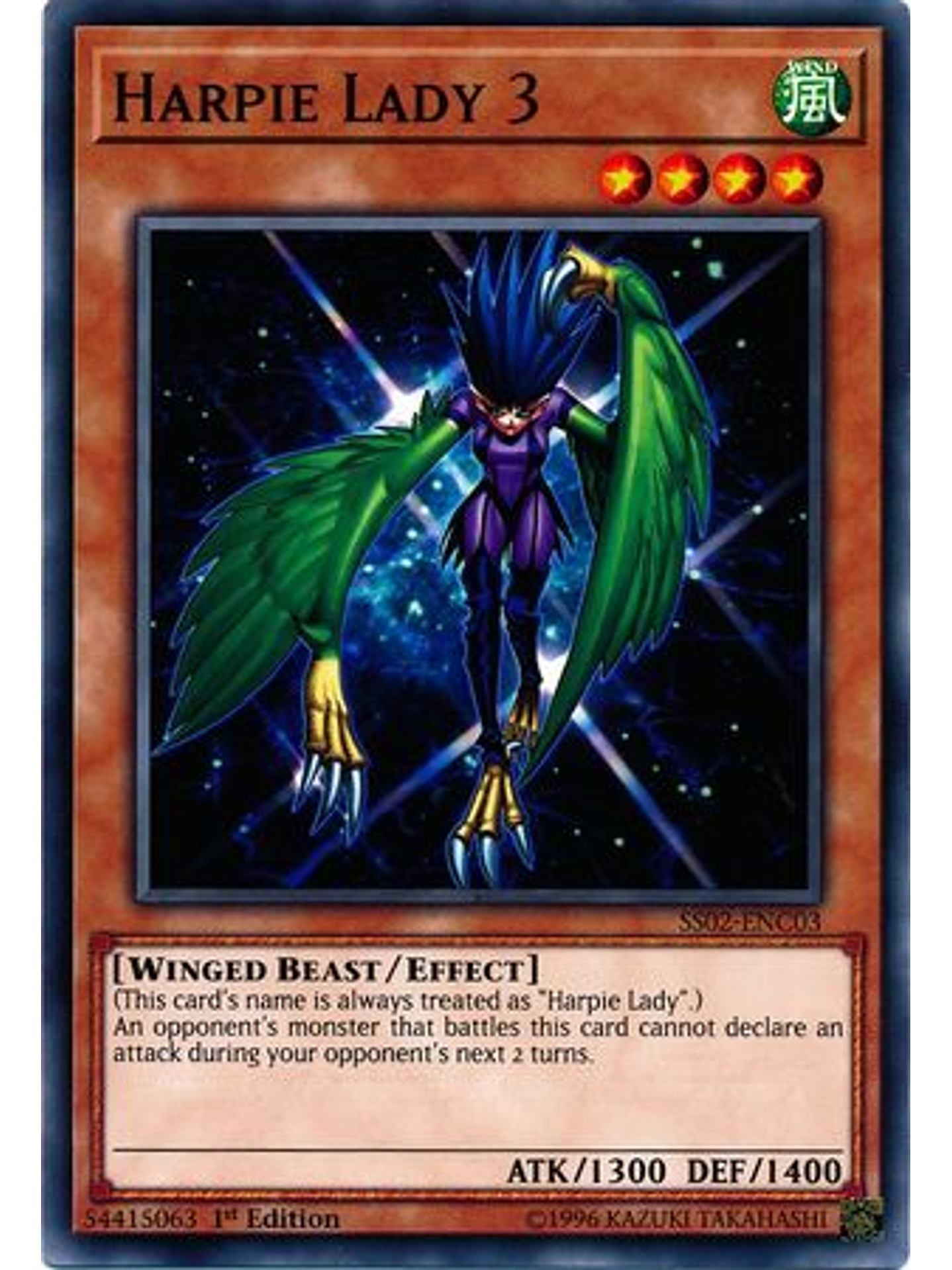 Harpie Lady 3 - SS02-ENC03 - Common 1st Edition 1