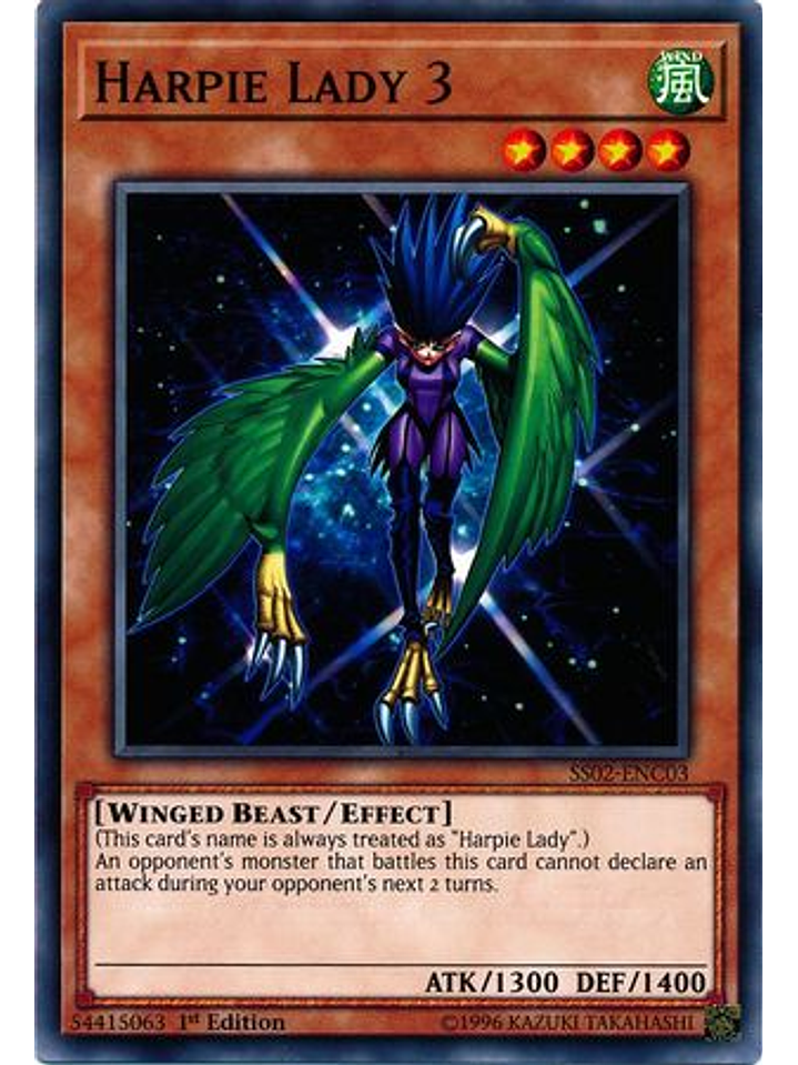 Harpie Lady 3 - SS02-ENC03 - Common 1st Edition 1