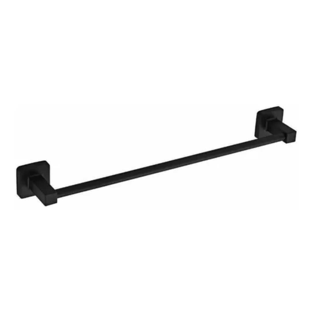 Set 4 Accesorios De Baño Acero Inoxi Negro Toallero Perchero 2