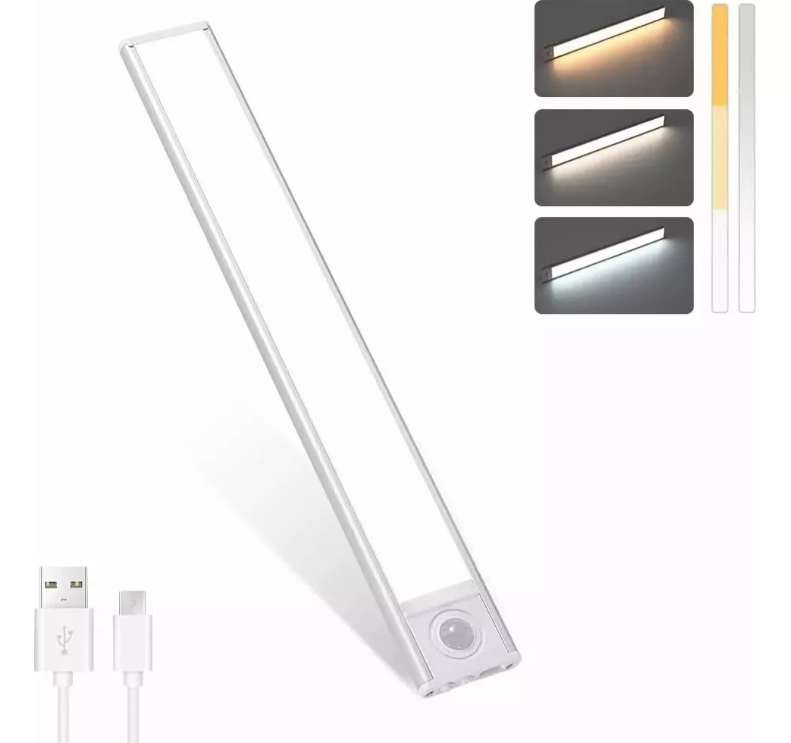  Luz Led Clóset 40cm Barra Con Sensor De Movimiento Recargable 2