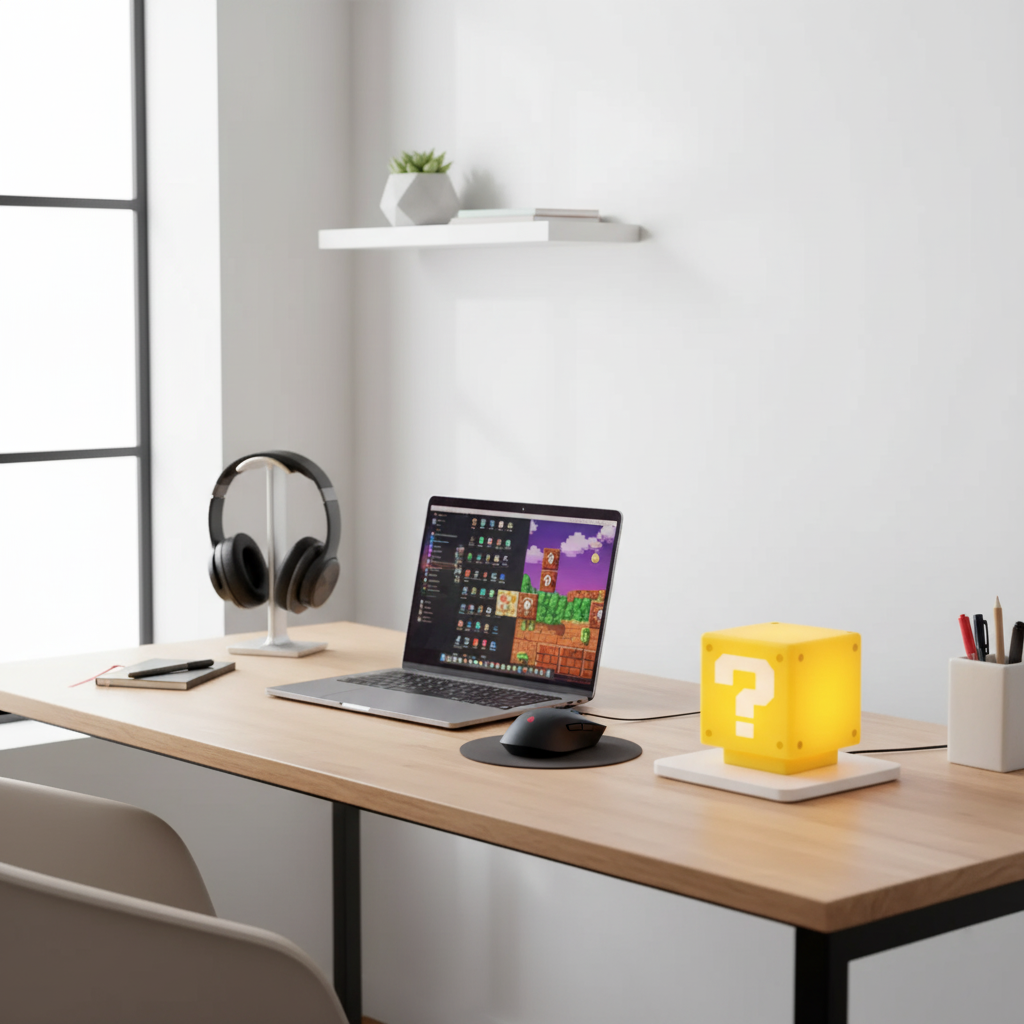 Cubo de Luz LED Mario Bros Recargable con Sonidos Originales 2