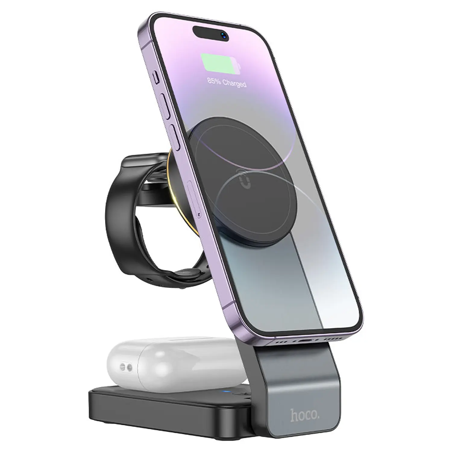 Cargador Inalámbrico 3 en 1 CQ3 Noble Magnético Plegable 1