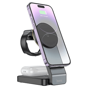 Cargador Inalámbrico 3 en 1 CQ3 Noble Magnético Plegable