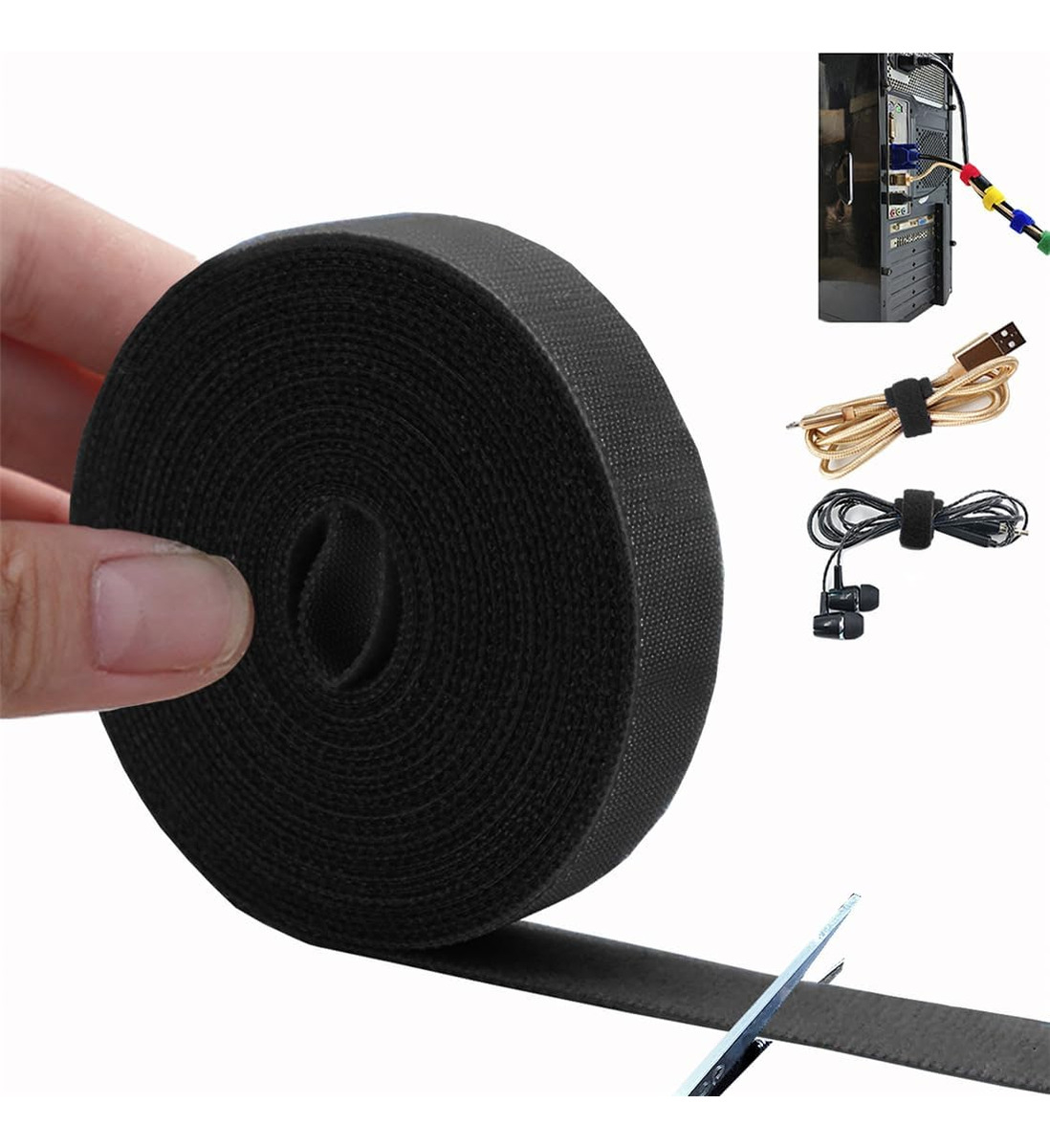 Cinta Organizador de Cables 5m Doble Cara – Velcro Reutilizable 2