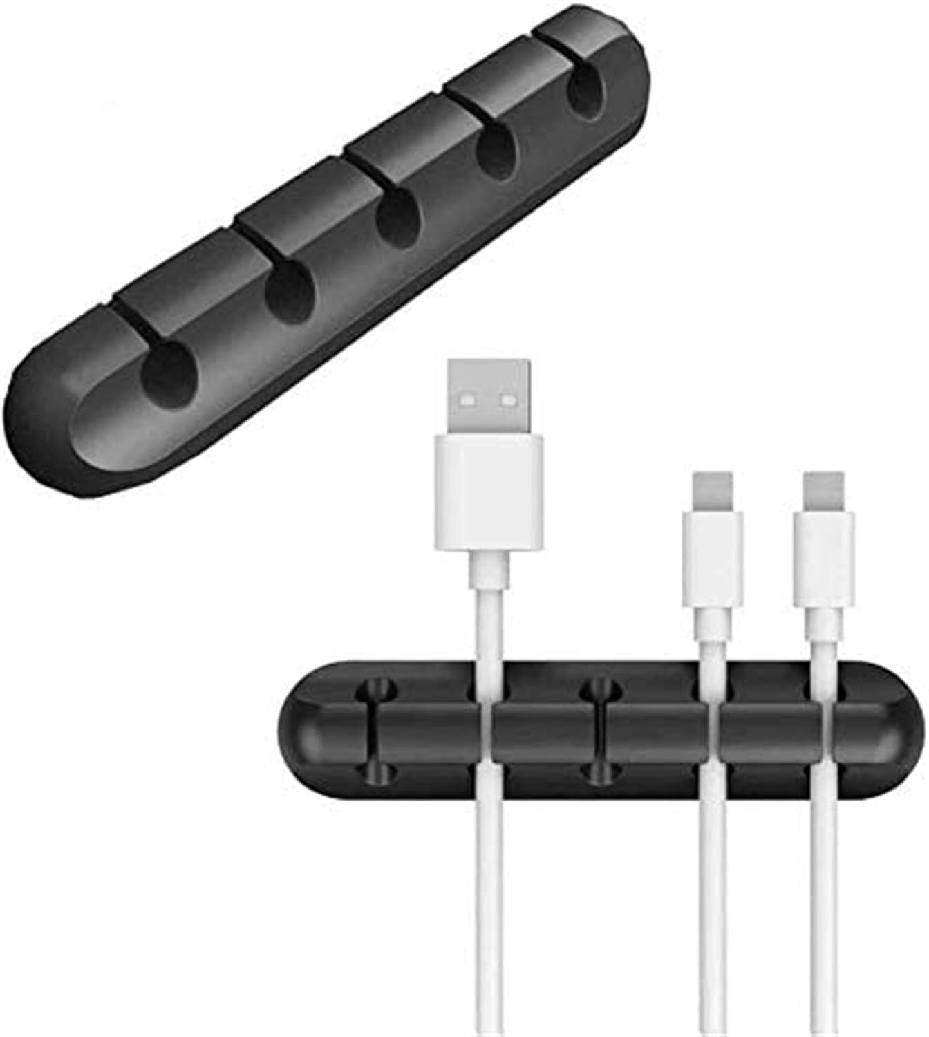 Organizador de Cables Autoadhesivo 5 Ranuras – Escritorio/Auto 2
