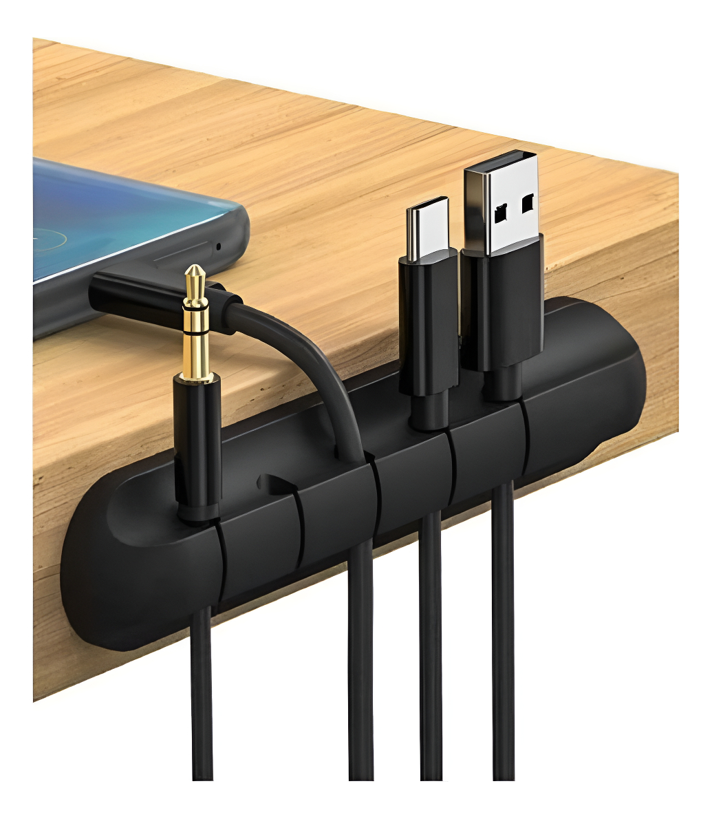 Organizador de Cables Autoadhesivo 5 Ranuras – Escritorio/Auto 1