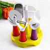 Minis Utensilios de Cocina + Soporte Circular  ( Set  7 unidades )