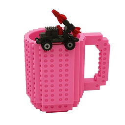 Taza Lego + Juguete Armable ( Rosado )