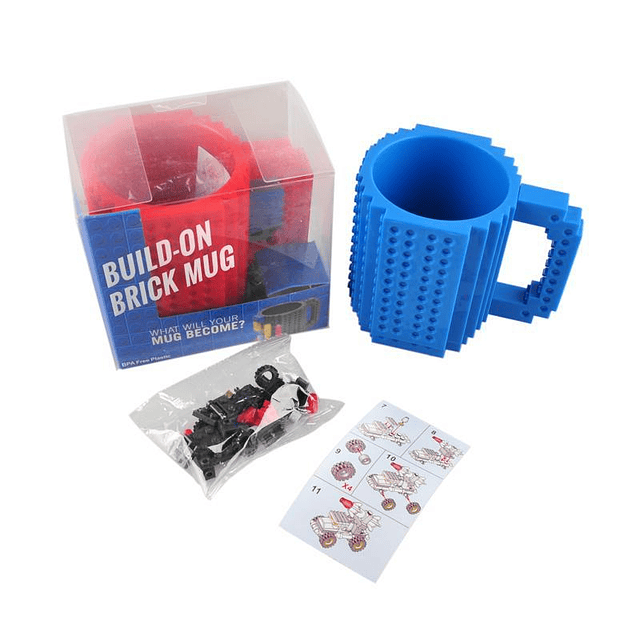 Taza Lego + Juguete Armable ( Rosado )