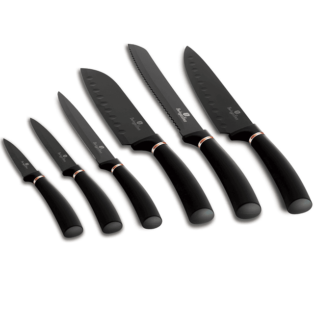 Cuchillos de Acero inoxidable BLACK ROSE ( Set 6 unidades ).