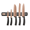 Cuchillos de Acero inoxidable GOLD ROSE  + Barra Magnética ( Set 6 unidades )