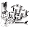 Batería de Cocina GOURMET de Acero inoxidable ( Set 17 unidades )