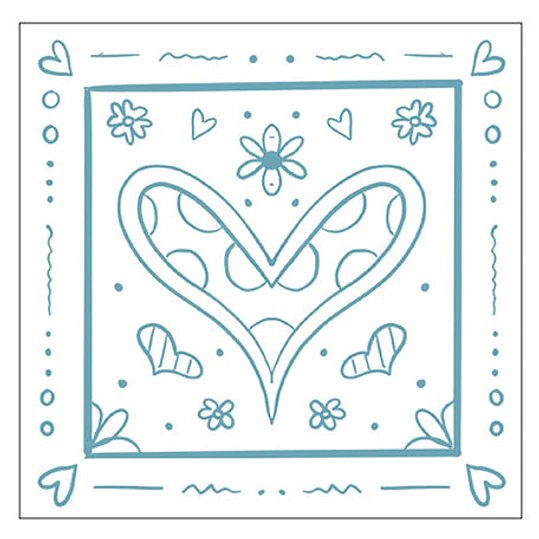 Posavasos Cuadrados - Corazón 1