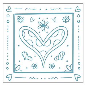 Posavasos Cuadrados - Corazón