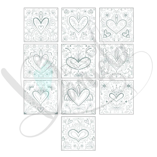 Posavasos Corazones Mex DD 2