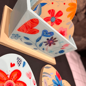 Kit 6 Posavasos - Romantic DD