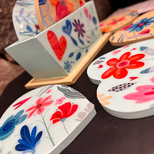 Kit 6 Posavasos - Romantic DD 3