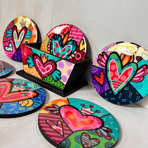 Posavasos con resina - 2 Clases