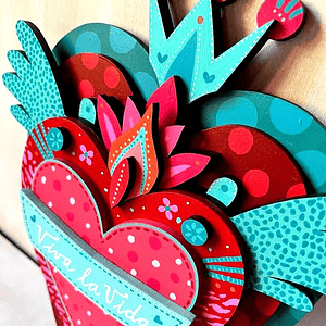 Corazón Viva la Vida 3D - 1 Clase