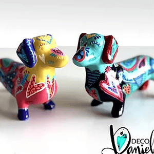 Perro Salchicha con resina - 1 Clase