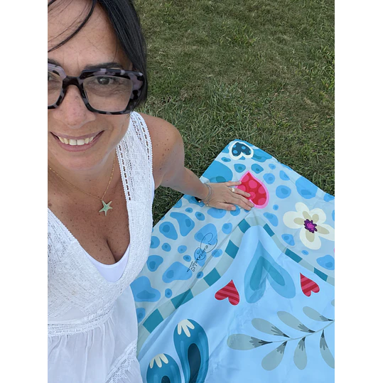 Manta de Picnic Corazón 11
