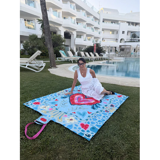 Manta de Picnic Corazón 5