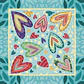 Pañuelo Corazones Acua 70x70 - Miniatura 10