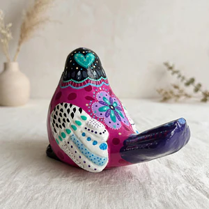 Taller Pájaro Multicolor con Resina - 1 Clase