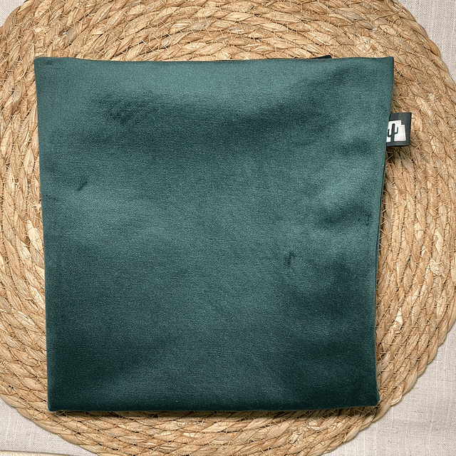 Funda de Cojín Velvet Verde Oscuro