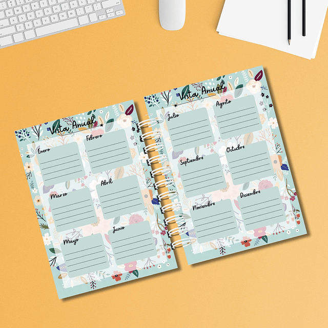 Planner Sin Fecha - Flowers