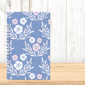 Cuaderno Flores - Azul