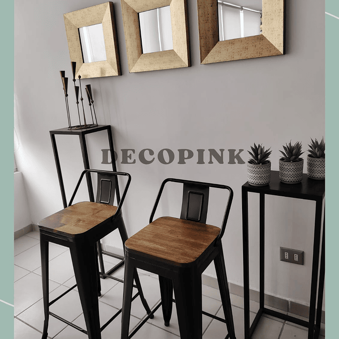 TABURETES TOLIX ASIENTO DE MADERA 8