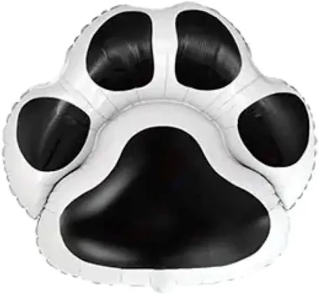 Globo Metálico Huella de Perro Café