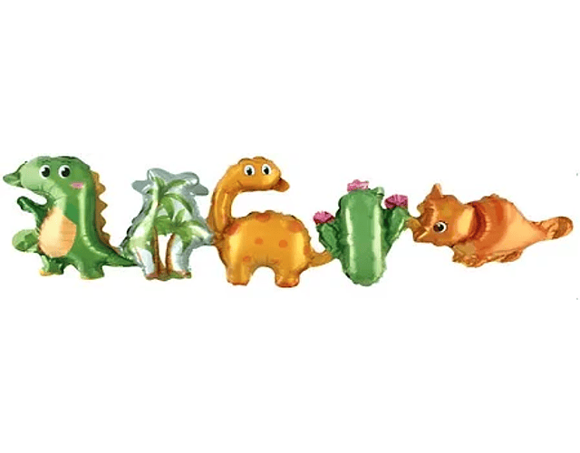 Globo Metálico Cenefa Dinosaurios